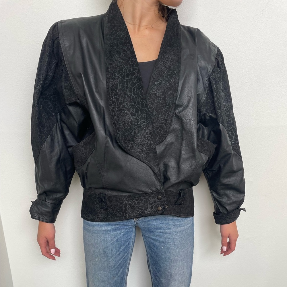 Vintage 80’s/90’s Winlit leather coat size small